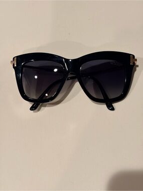 Tom Ford Black Sunglasses with Gold Accents